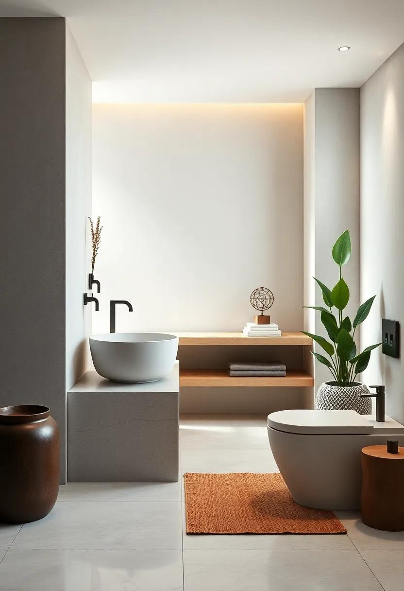 Minimalist Bathroom Fixtures Designed With Smooth Curves and Matte Finishes Evoking Calm Elegance