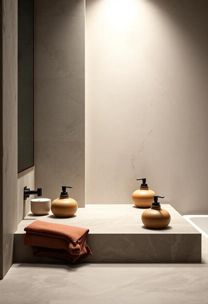 Uncluttered Surfaces Emphasizing Function With Beauty Through Handcrafted Ceramic Soap Dispensers