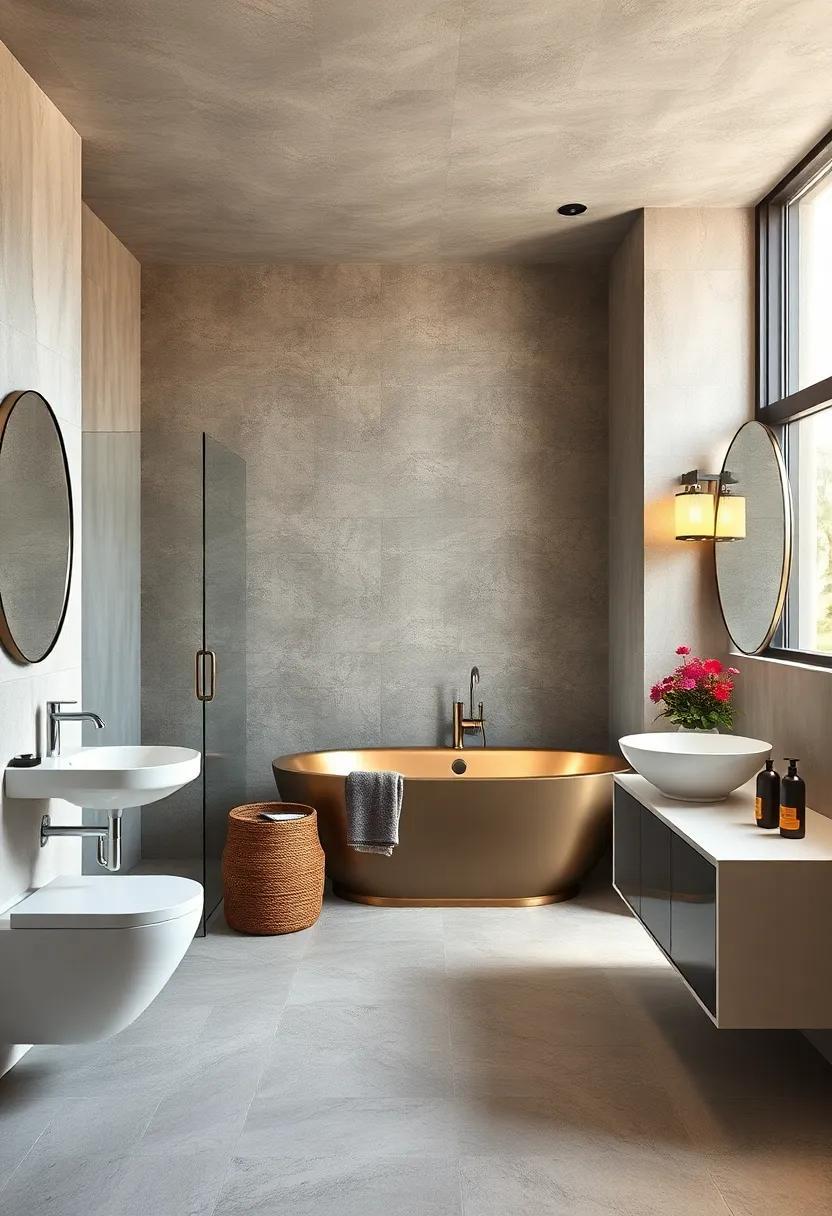 Sleek and Modern: Designing Industrial Bathrooms with Metallic Finishes
