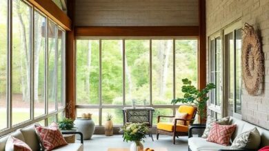 Timeless Charm: Designing a Screened Porch with Sturdy Wooden Beams