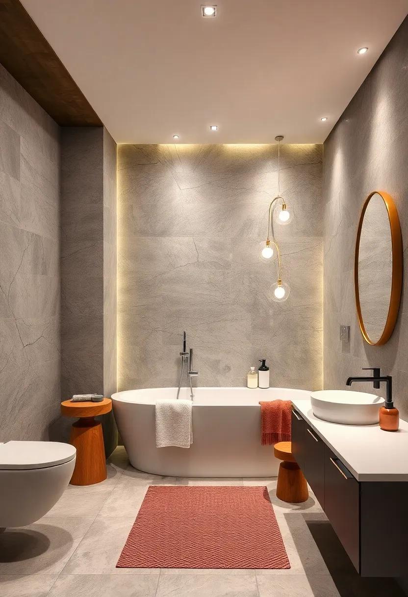 Illuminate Your Bathroom with Soft Glowing Wall Murals Incorporating Light Effects and Translucent Transparencies