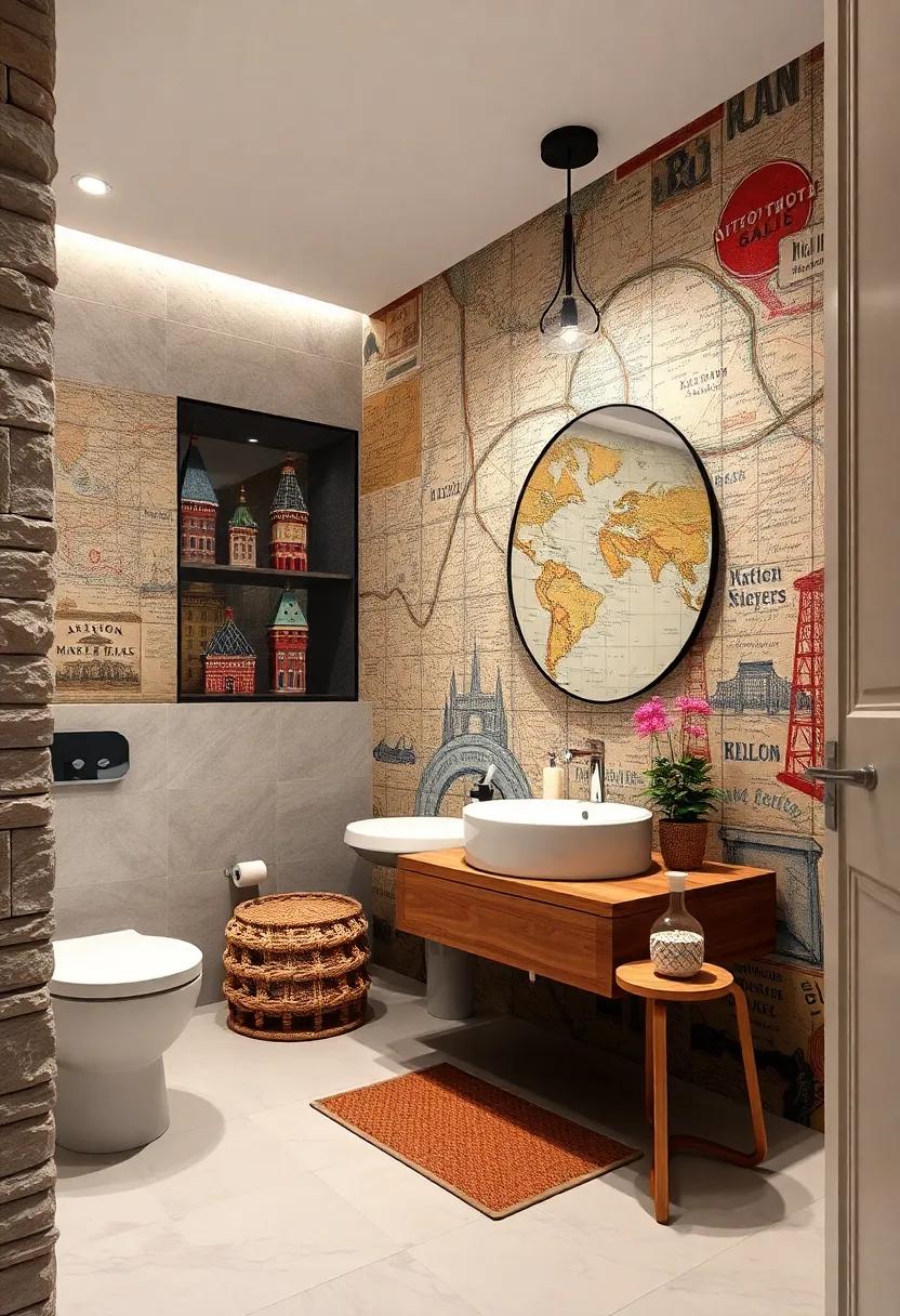 Invoke a Sense of Adventure with Travel-Inspired Murals Featuring Maps, Vintage Postcards, and Iconic Landmarks