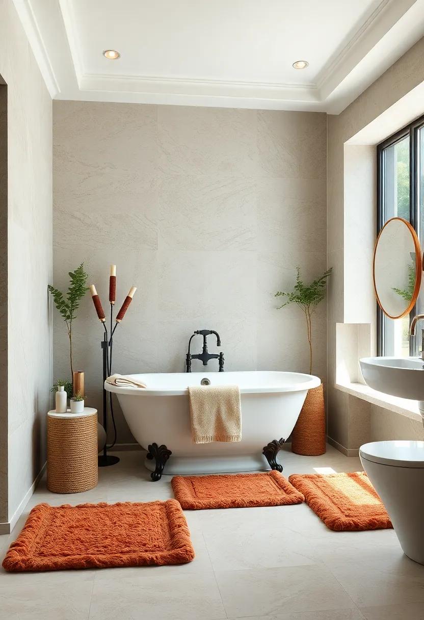 Luxurious Wool Bath Mats Complementing Old World Charm and Softly Textured Environments