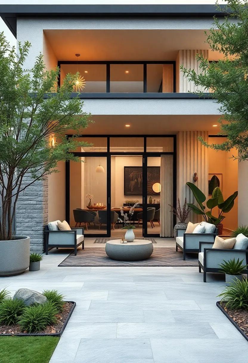 Monochrome Color Schemes Emphasizing Simplicity and Modernity in Outdoor Décor