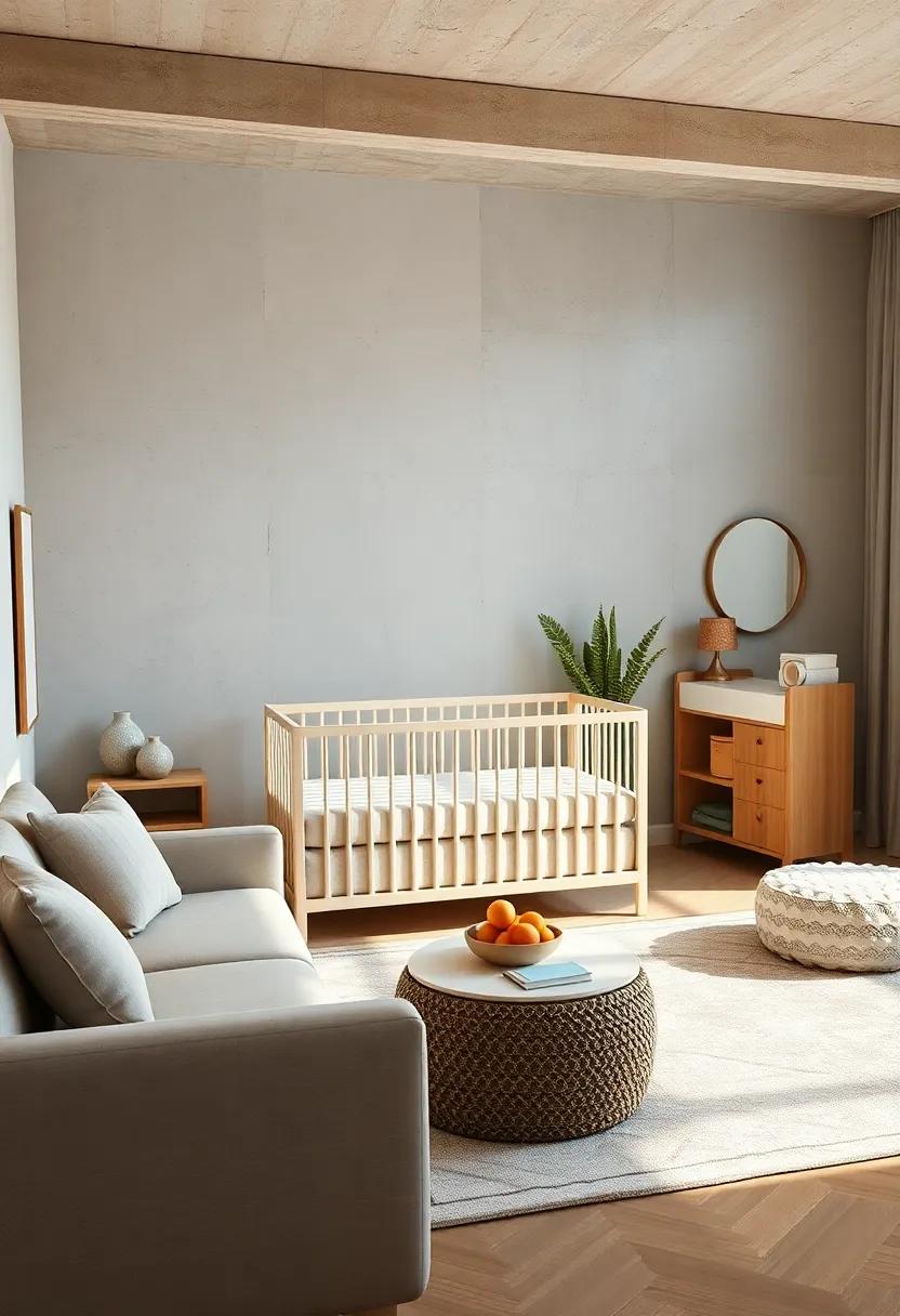 Minimalist Nursery Layouts Featuring Sleek Convertible Cribs With Clean Lines and Neutral Hues