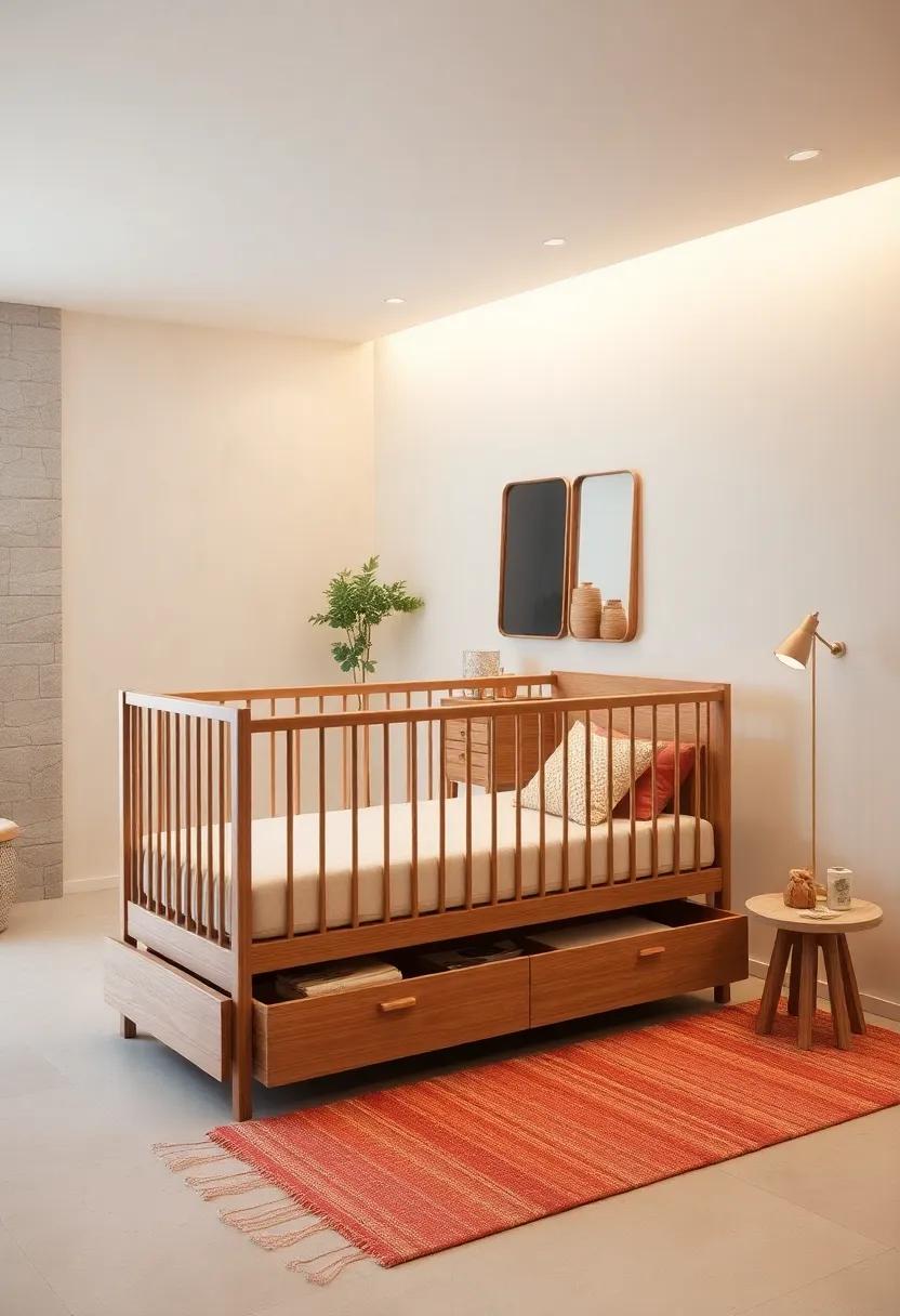 Multi-Functional Convertible Cribs Integrating Drawer Storage and Sleeping Areas Seamlessly