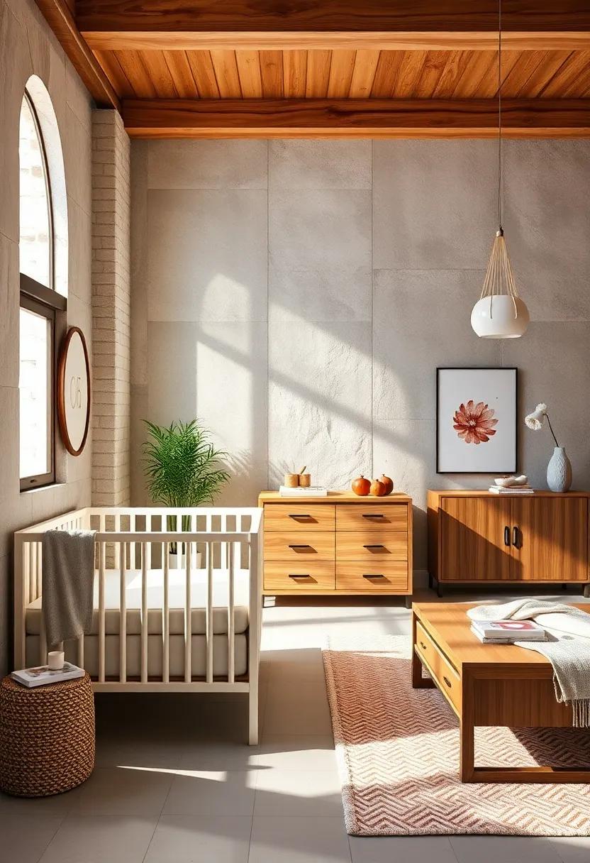 Natural Wood Finishes Presenting Warmth and Durability in Convertible Crib and Changing Table Designs