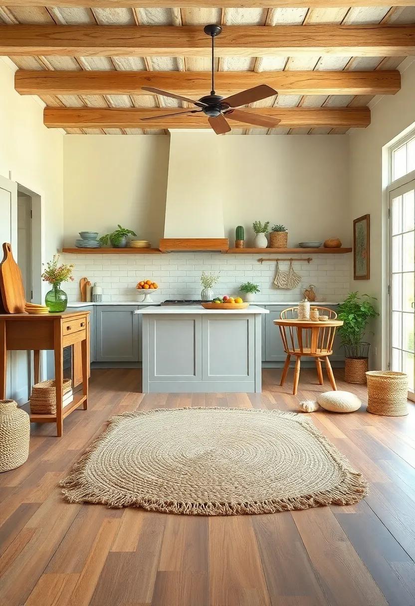 Natural Jute Rugs Layered Over Soft Hardwood Flooring Bringing Comfort And Style Underfoot