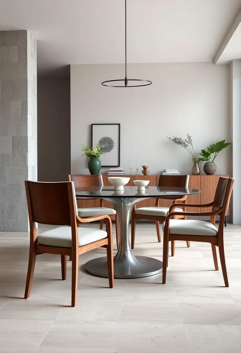 Modern Rustic Dining Chairs With Distressed Wood Frames and Leather Banding Evoking Warmth and Simplicity