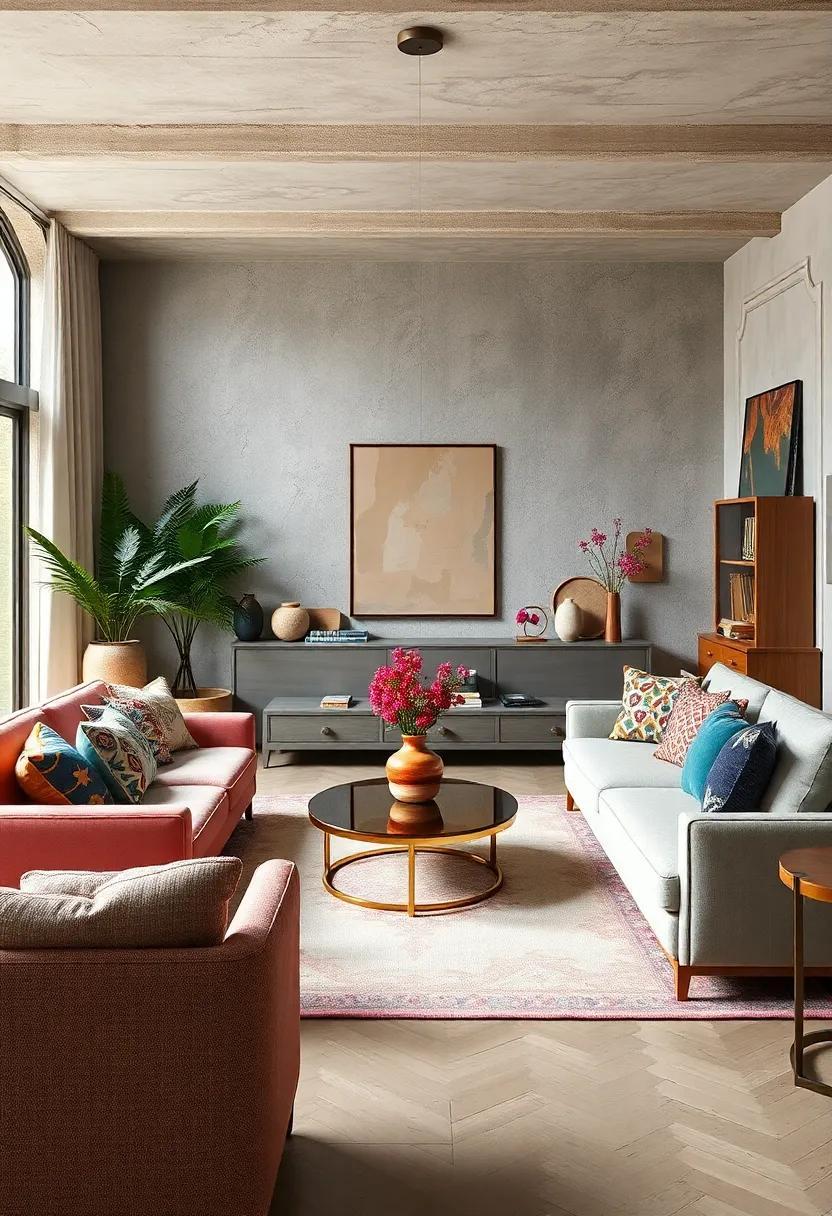 Soft Pastels Interwoven with Deep Jewel Tones in a Sophisticated Eclectic Palette