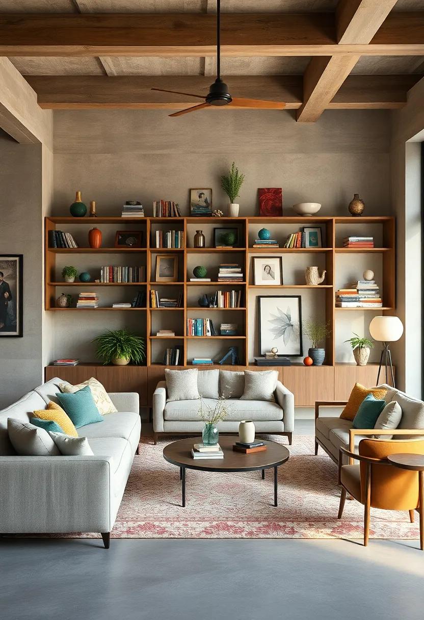 Contrasting Textures and Patterns Blending Seamlessly with Chic Furniture Choices