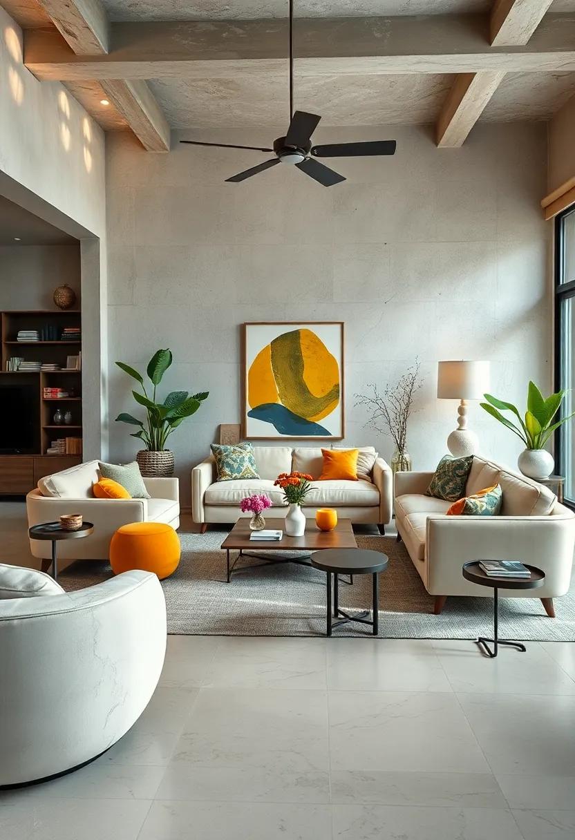 Sculptural Furniture Forms Making Bold Statements Within a Chic Eclectic Scheme