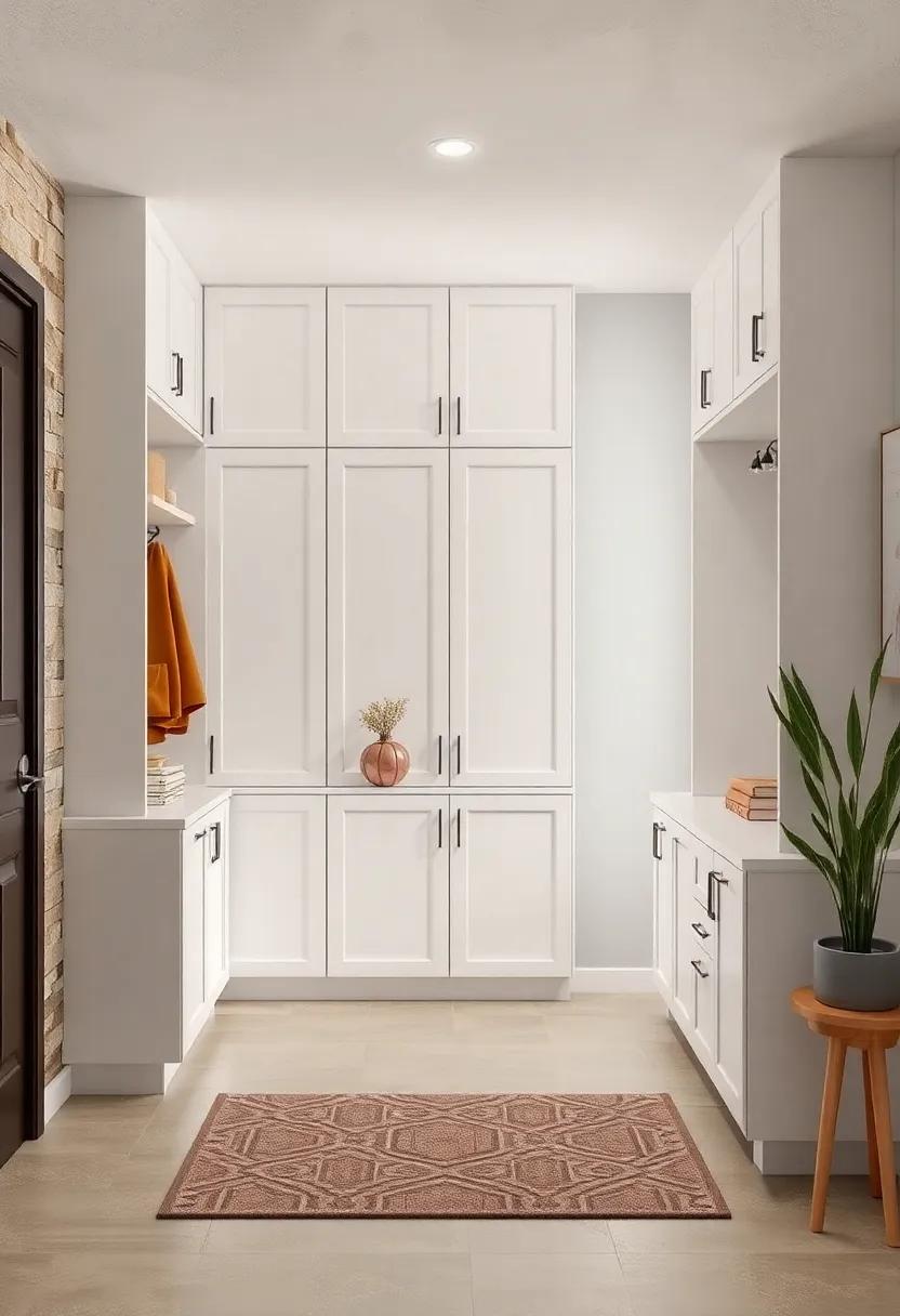 Multi-Purpose Entryway Cabinets Featuring Shoe Storage, Hidden Hooks, and Mail Slots