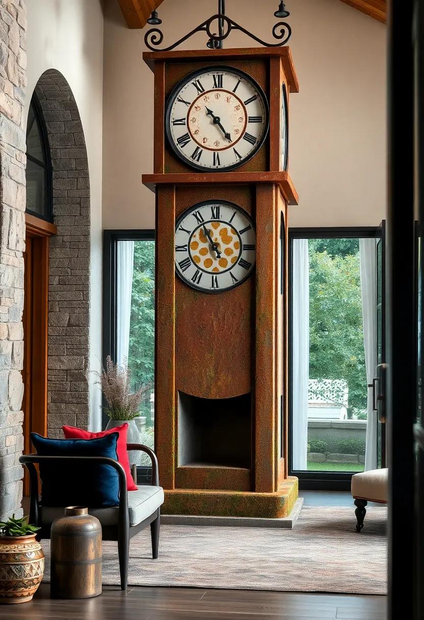 The Tower's Shadow Stretching Across a Cobblestone Front Yard Under a Clear Blue Sky