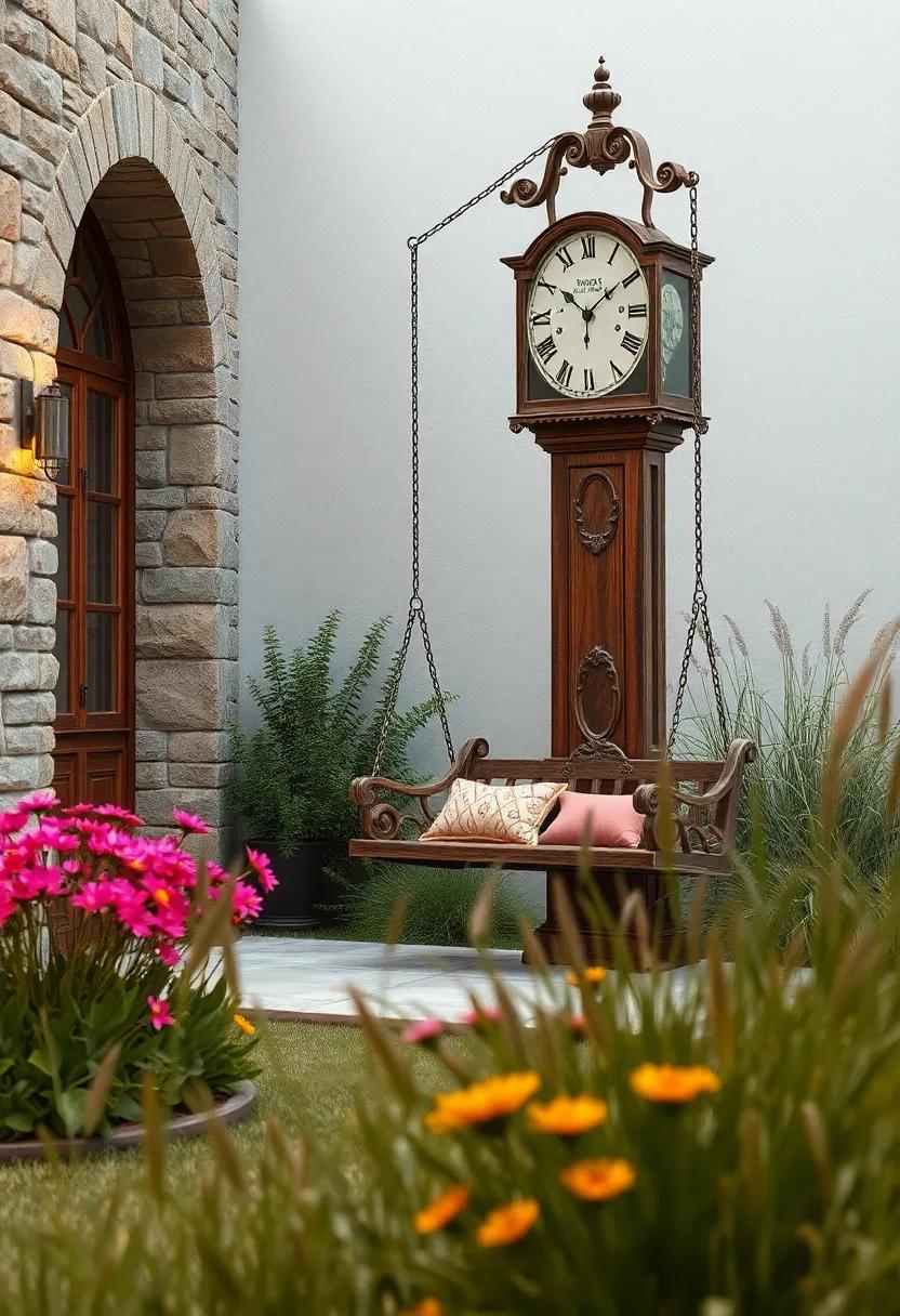 The Clock Tower Peeking Through Branches of an Ancient Oak Tree in Springtime Bloom