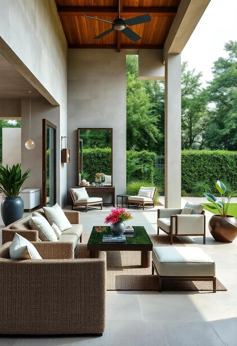 Crafted Outdoor Shelving Units Fusing Natural Driftwood with Industrial Steel Frames