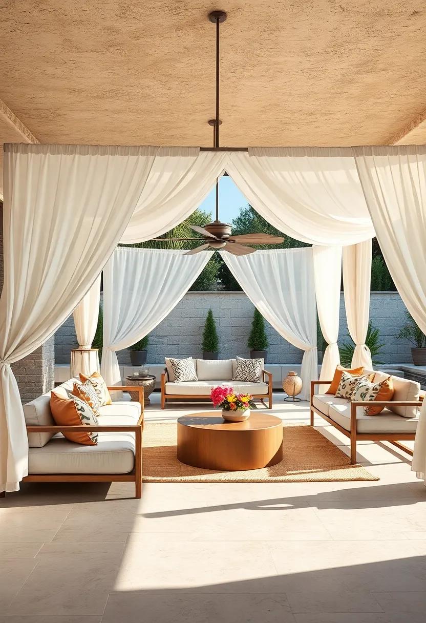 Contemporary Canopy Beds with Flowing Drapery for Ultimate Privacy and Relaxation Outdoors