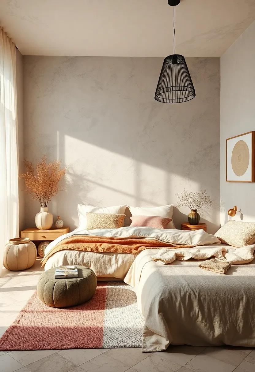 Balanced Symmetry and Asymmetry in Bedroom Design Drawing from Both Japanese Zen Principles and Scandinavian Functionality