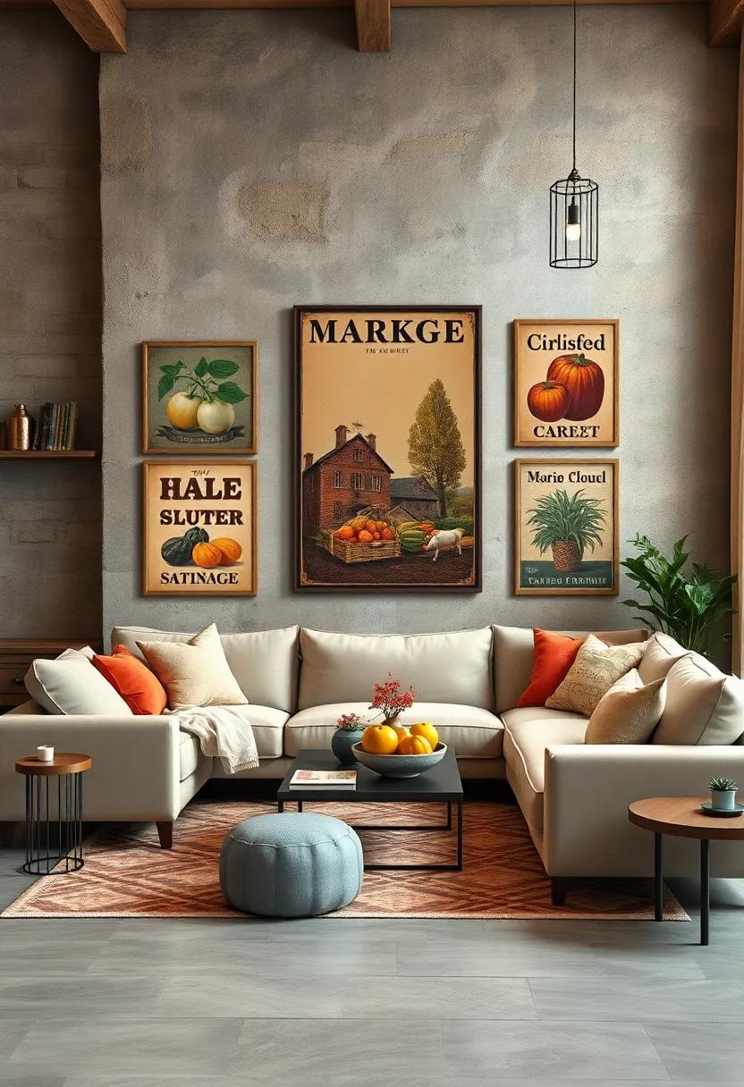 Vintage Market and Farmstand Posters Capturing the Spirit of Old-World Country Living on Walls