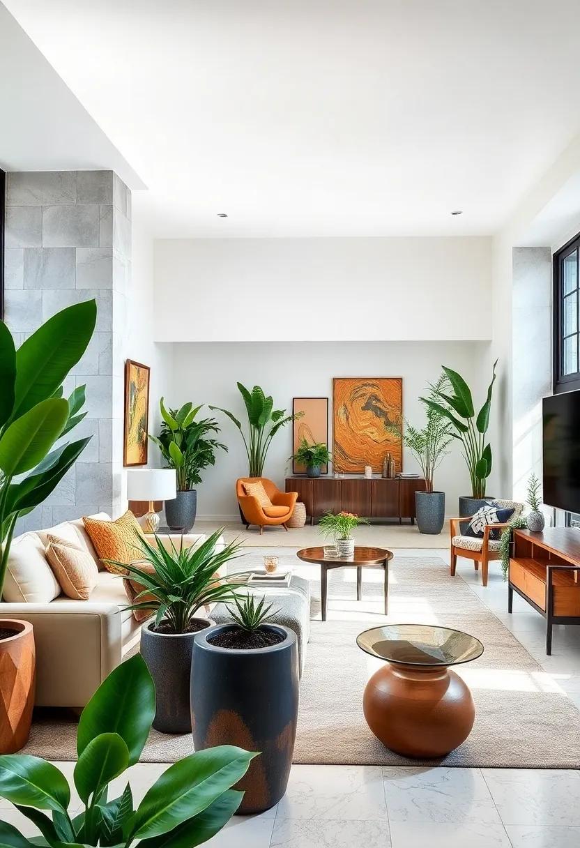 Curate Artistic Walls Featuring Abstract Paintings and Sculptural Elements for Visual Depth