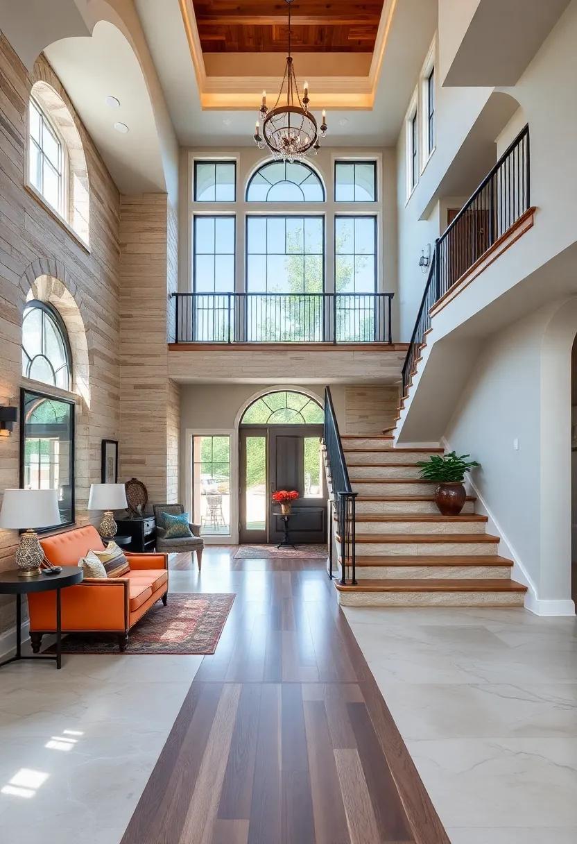 Classic Grand Staircases Visible from the Entry Boasting Handcrafted Railings and Polished Wood Steps