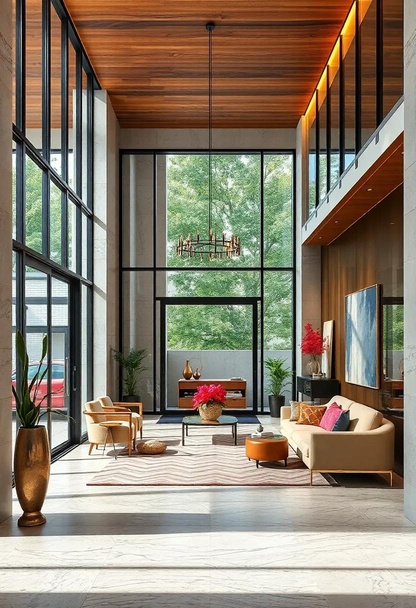 Sleek Contemporary Entryways Featuring Floor-to-Ceiling Glass Panels and Minimalist Steel Frames