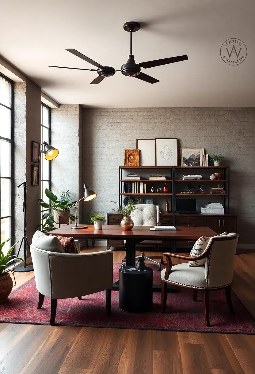 Celebrate Vintage Industrial Fans And Retro Desk Lamps Adding Character And Function To The Office