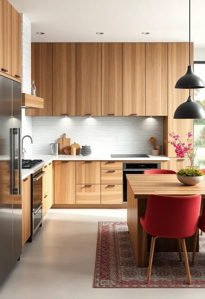 Rustic Oak Cabinetry Blended With High-Tech Appliances for a Seamlessly Elegant Kitchen