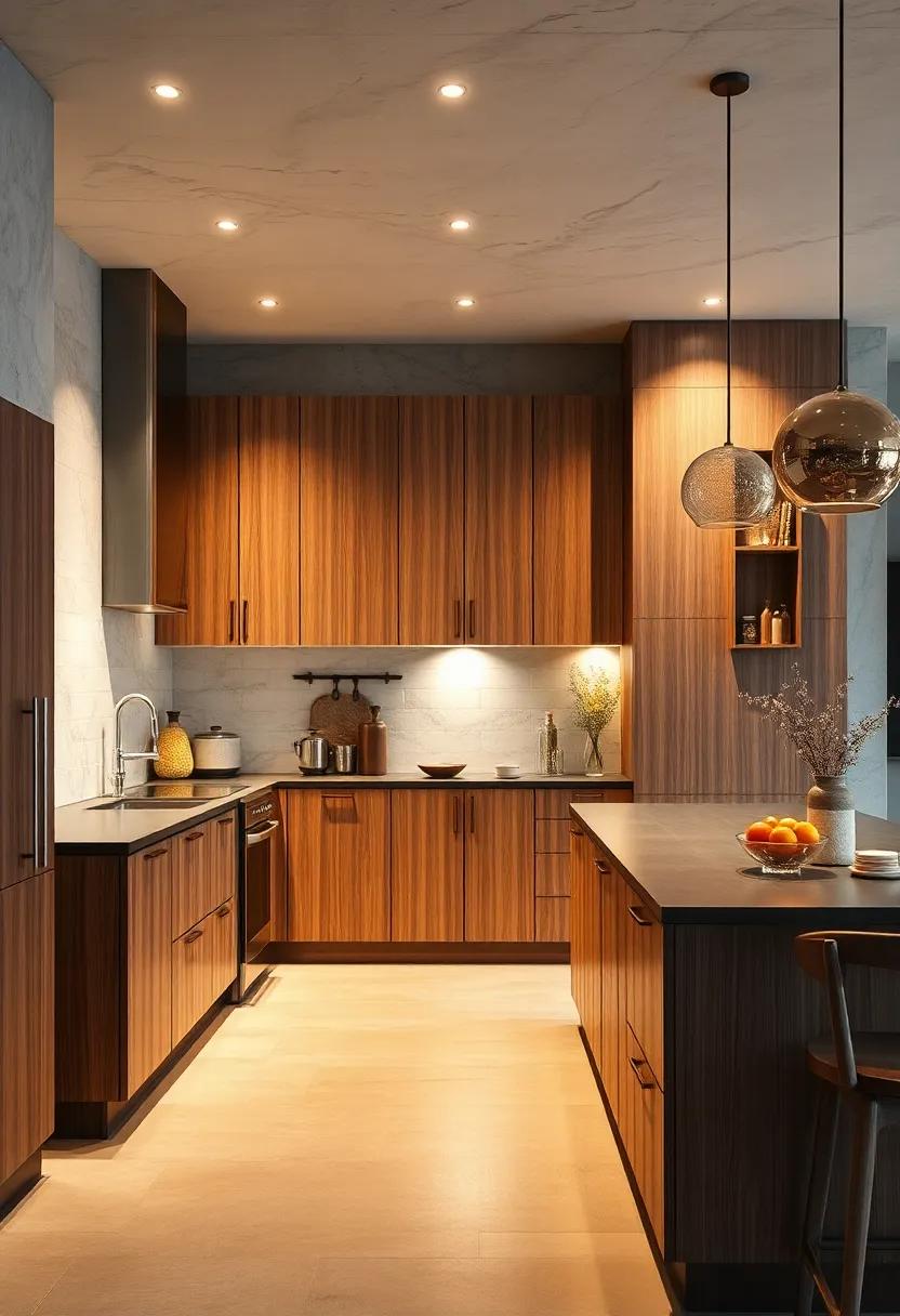 The Warm Glow of Natural Oak Grain Illuminating a Contemporary Kitchen Space