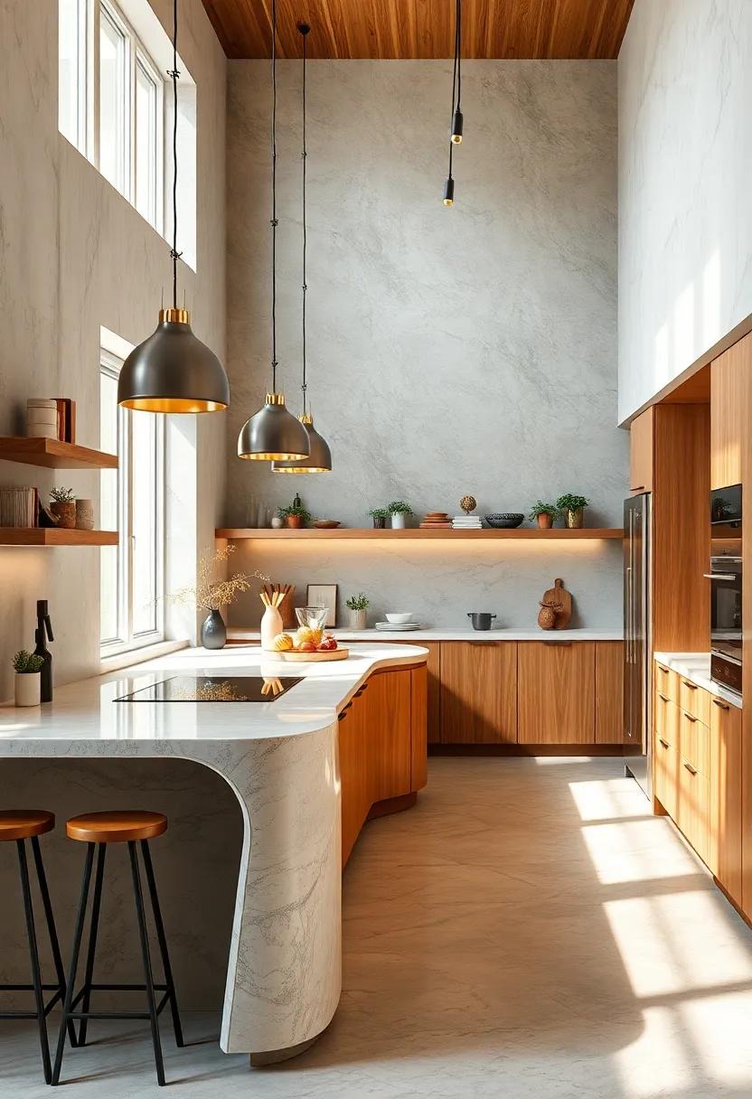 Curved Countertops and Rounded Edges Adding Softness and Flow to Modern Kitchen Designs