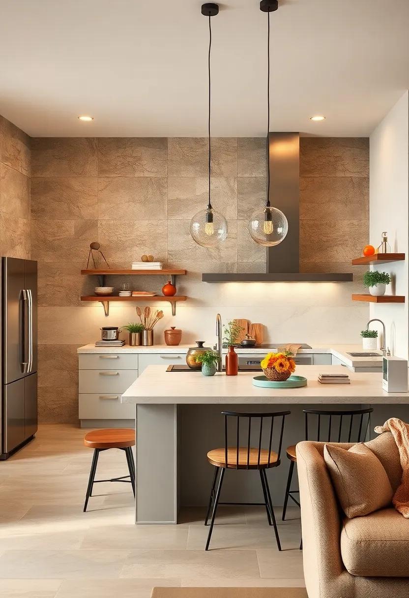 Warm Rustic Elements Combined with Modern Appliances to Create Cozy Yet Sophisticated Kitchens