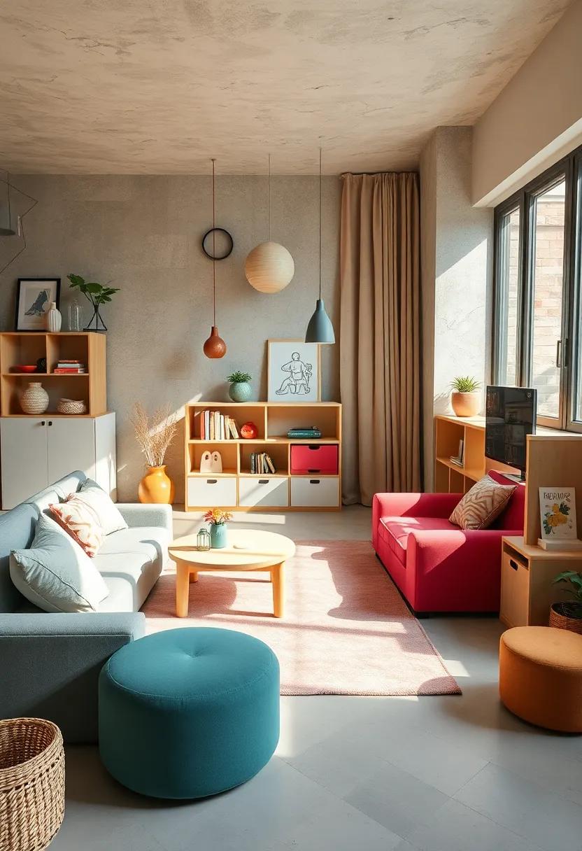 Colorful Transformations in Modular Kids' Furniture Reflecting Each Stage of Childhood