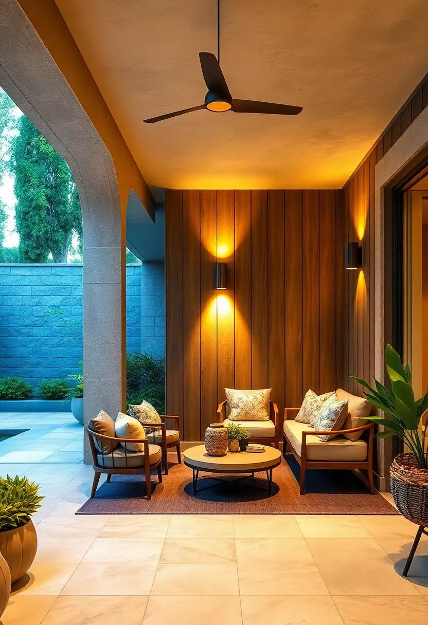 Vintage-Style Sconces Mounted on Dark Wood Panels Providing Timeless Beauty and Warm Light Pockets