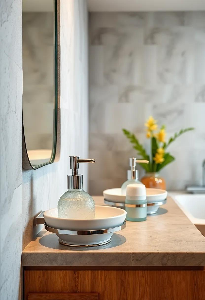 Chrome and Frosted Glass Soap Dispensers Offering a Perfect Blend of Old-School and Contemporary Style