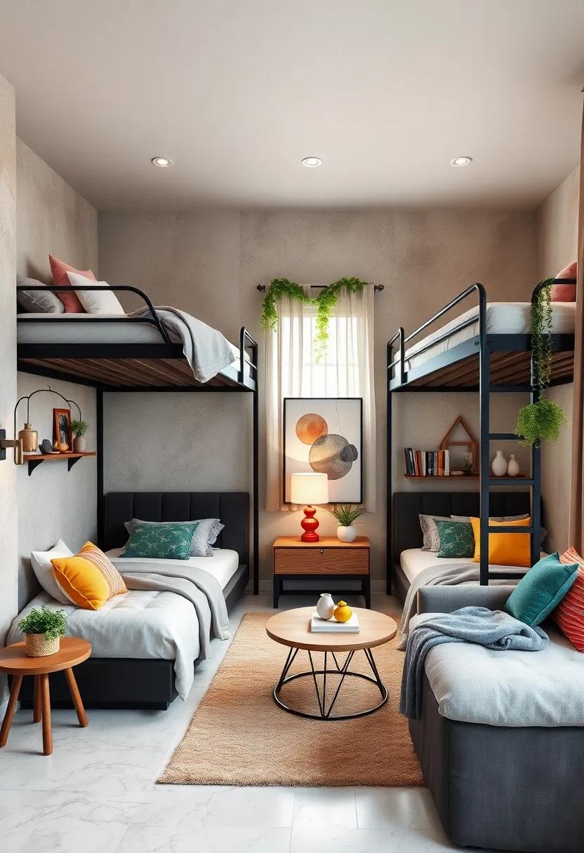 Playful yet Practical Bunk Room Themes Incorporating Nature and Urban Elements