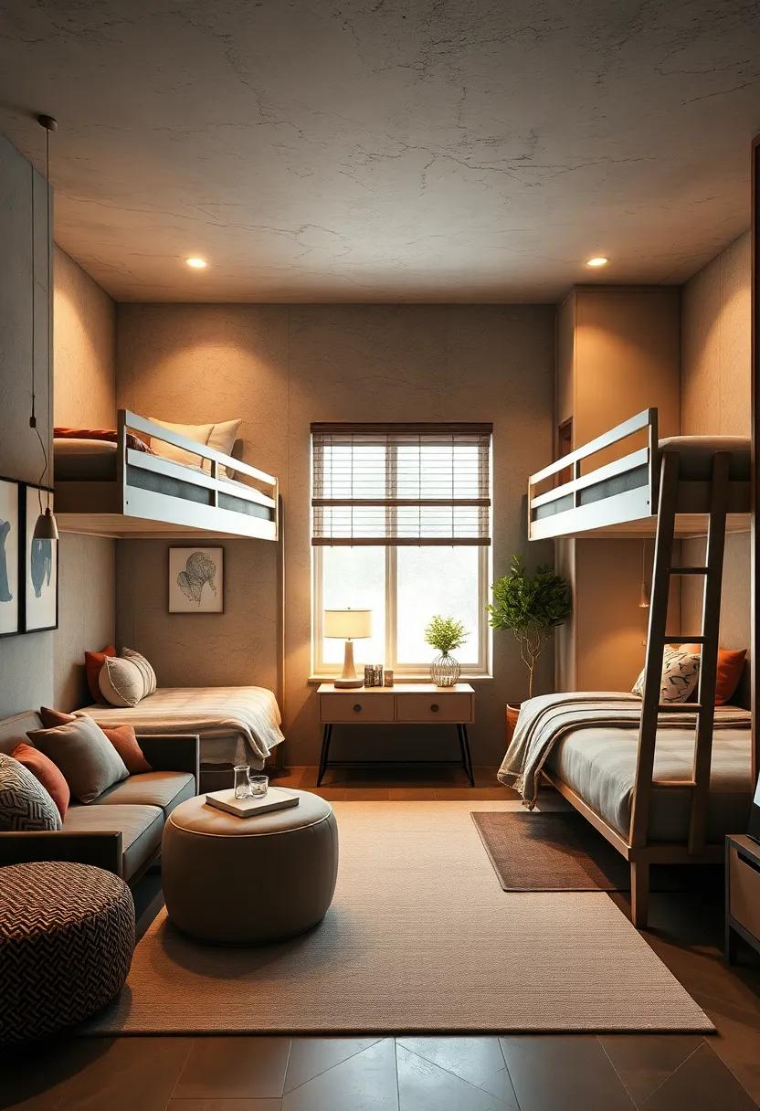 Creative Use of Under-Bunk Areas Featuring Play Zones and Study Nooks for Shared Bedrooms
