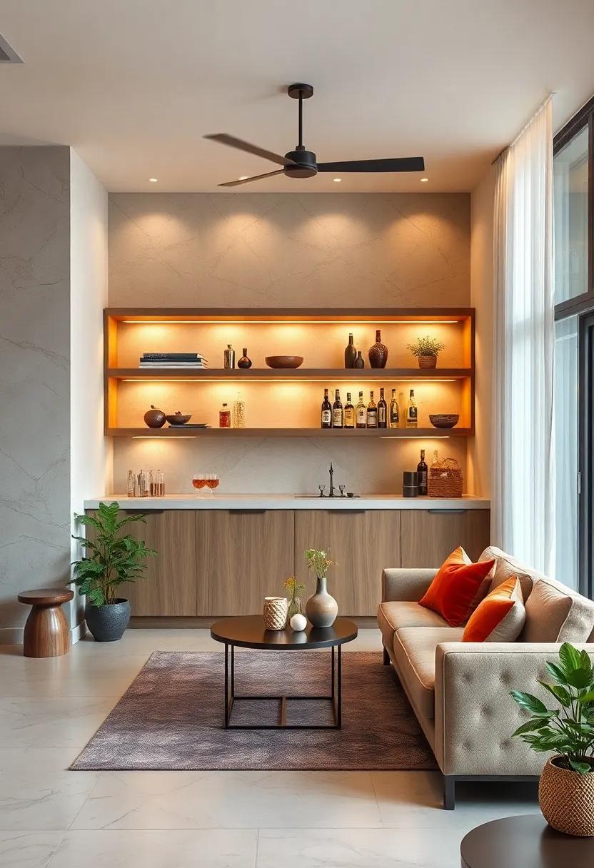 Incorporating Ambient Lighting to Enhance the Warmth and Style of Open Shelves