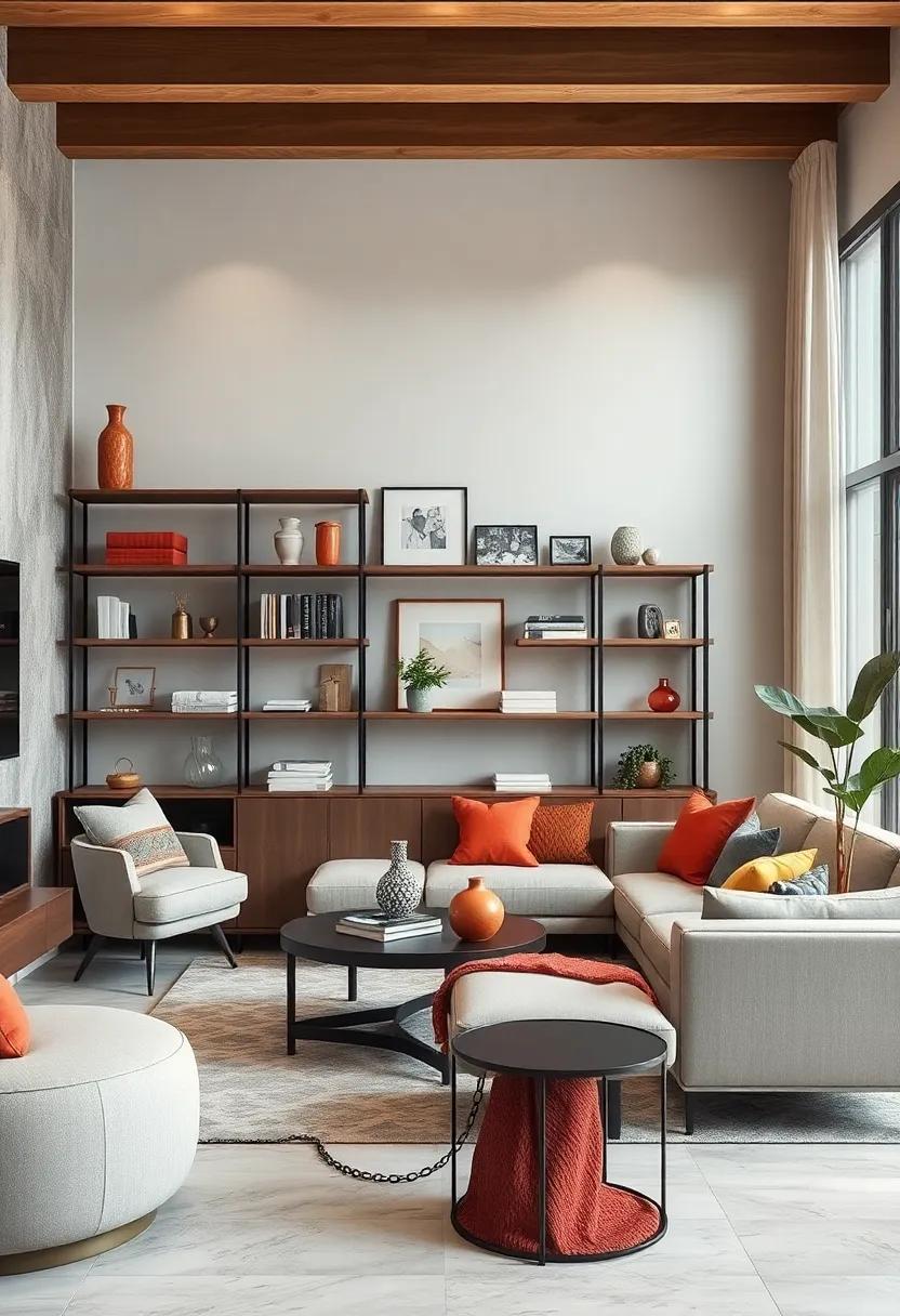 Multi-Functional Shelving Units Blending Storage and Decorative Elements in Small Spaces