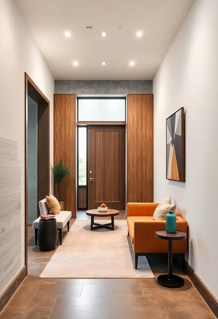 Conceal Clutter Neatly Behind Custom Cabinetry with Sliding Doors and Integrated Lighting Effects