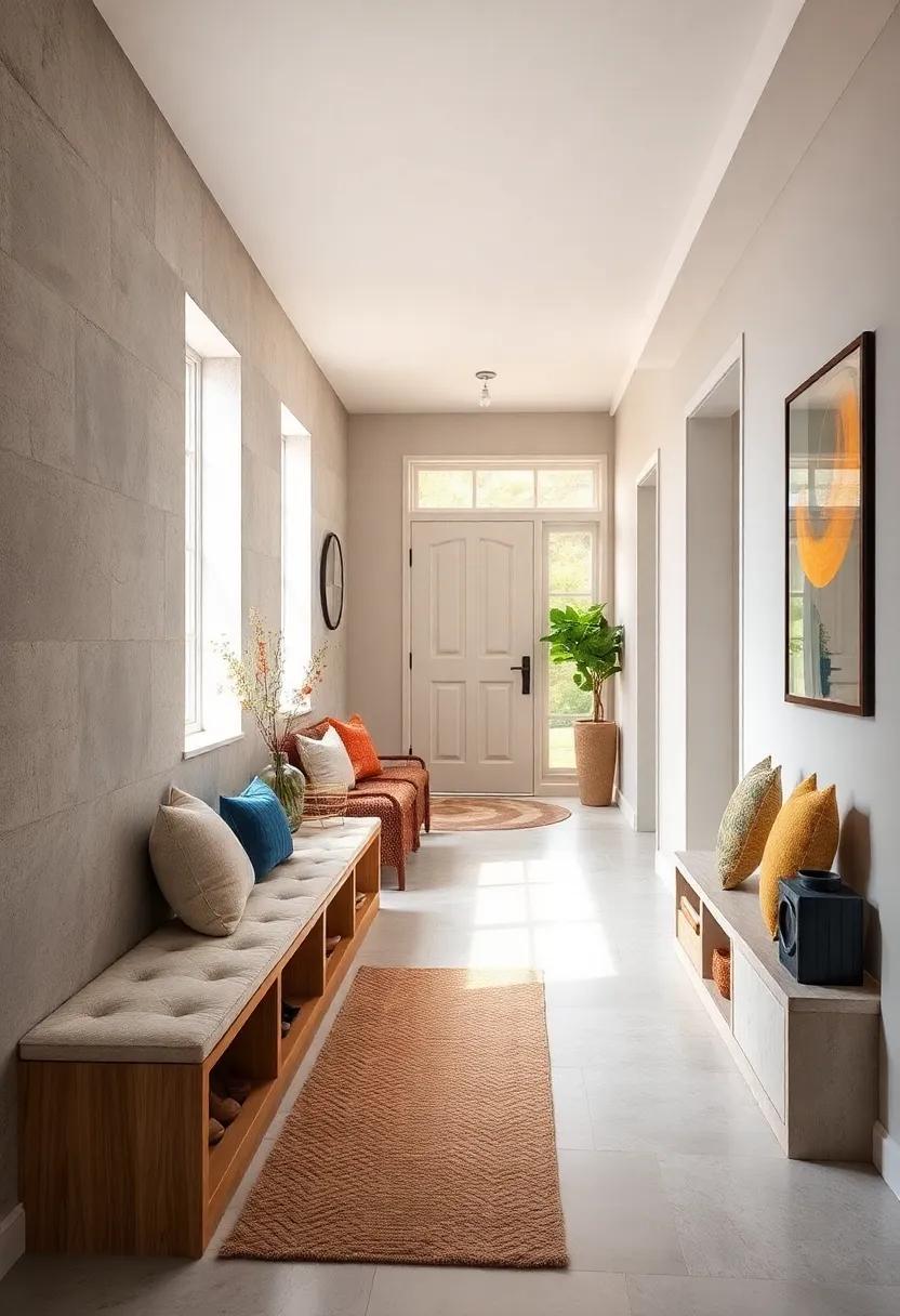 Integrate Hidden Shoe Compartments Beneath Benches with Pop-Open and Slide Mechanisms for Easy Access