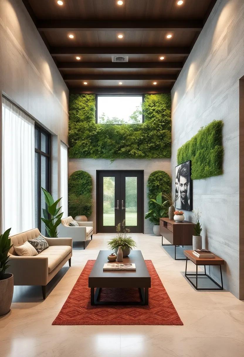 Introduce Vertical Gardens and Living Moss Walls for a Biophilic Design that Maximizes Airiness and Style