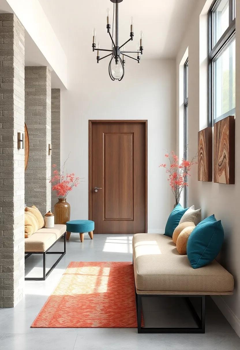 Multi-Functional Benches That Offer Seating And Ample Storage in Tiny Foyer Areas