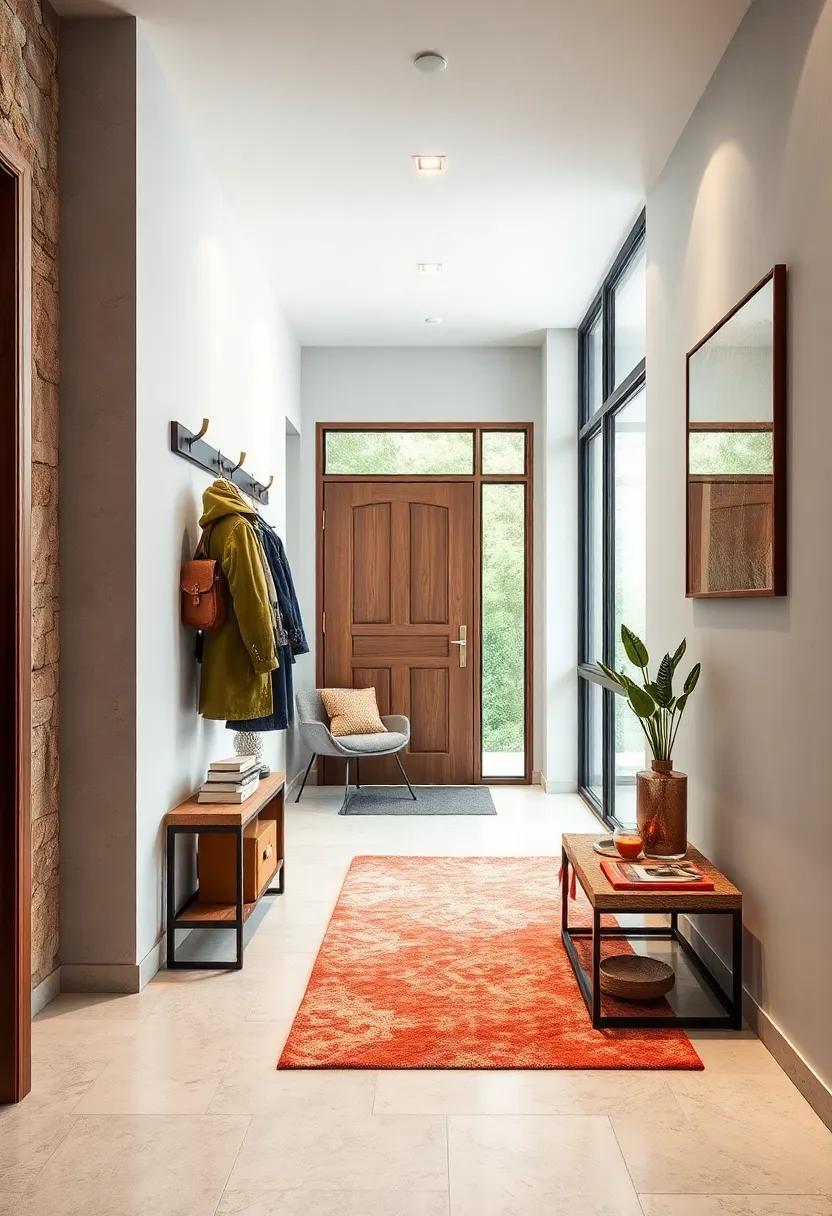 Styling Minimalist Coat Racks That Contribute To An Open Air Feeling in Cramped Entry Halls