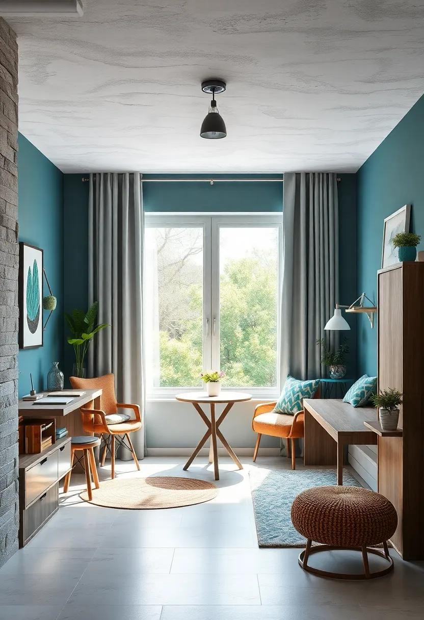 Calming Blue and Green Palettes Designed to Enhance Focus and Reduce Stress in Study Areas