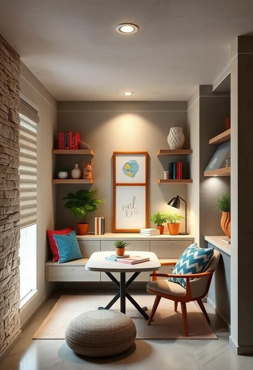 Hidden Nooks and Cozy Alcoves Furnished for Kids to Retreat and Focus in Their Study Corner