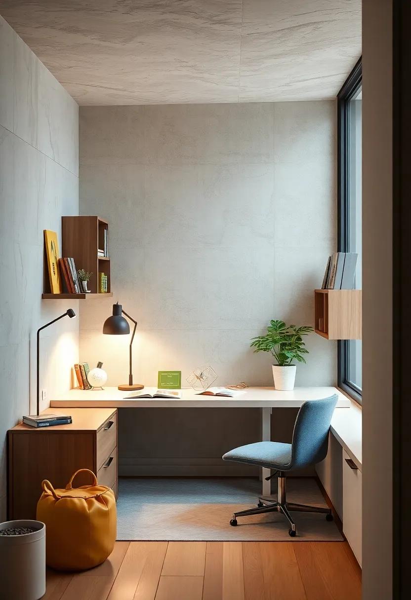 Color-Coordinated Desk Accessories Offering Both Practicality and Aesthetic Appeal in Study Zones