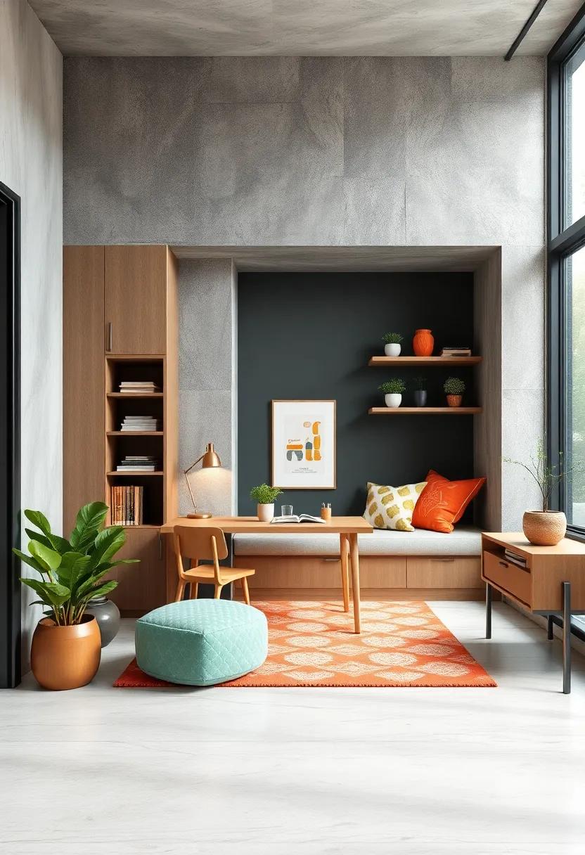 Compact Study Corners Using Vertical Storage Solutions to Maximize Space and Style