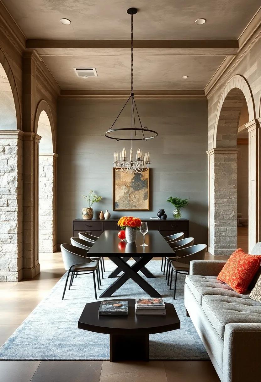 Blending Classic Architectural Details With Sleek Contemporary Furniture For A Harmonious Dining Space