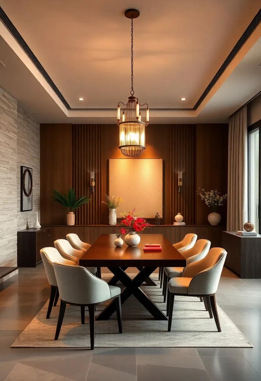 Illuminating The Dining Room With A Mix Of Vintage Chandeliers And Modern Pendant Lights For Visual Contrast