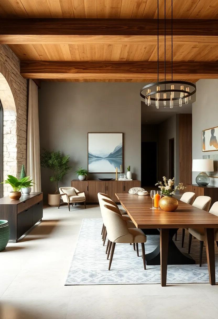 Integrating Soft Neutral Palettes With Bold Accent Colors To Enhance The Transitional Dining Room Ambiance